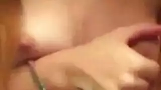 green clad babe begs for more in spit roast threesome porn scene